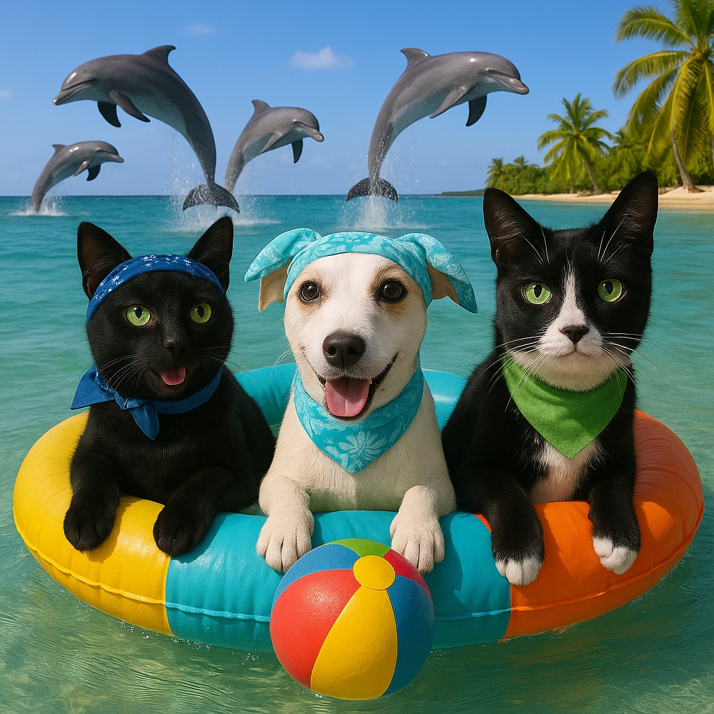 Bel après midi mes Loulous 💕nous ont va bien s'amuser avec nos copinoux les dauphins 🐬🐬🐬bisous de notre nuage rose *💗🩵💗✨🐈‍⬛💋🌈